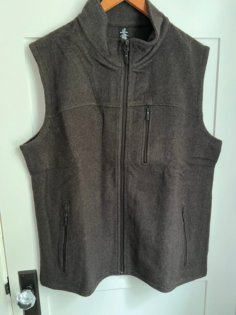 Woolx Men's Stowe Zip-Up Wool Vest XL NEW